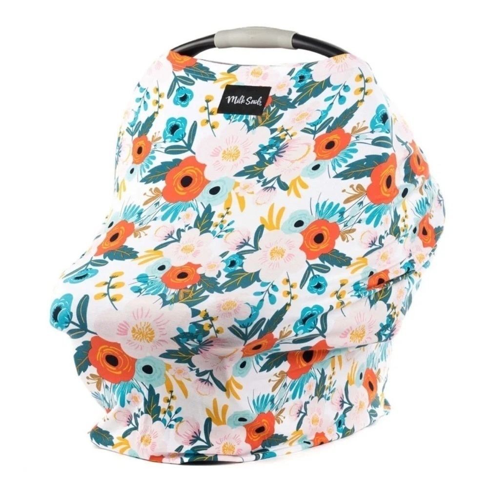 Milk Snob Floral Car Seat Cover 5-In-1 Nursing Cover Magnolia Print